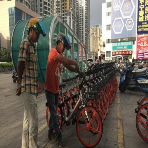 摩拜单车投放广西北海 不到两天被城管拖走