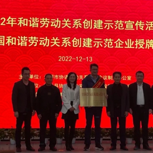 广东凌丰集团股份有限公司荣获“全国和谐劳动关系创建示范企业”称号 ...