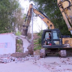 素龙街道一处违法占用耕地建筑被依法拆除